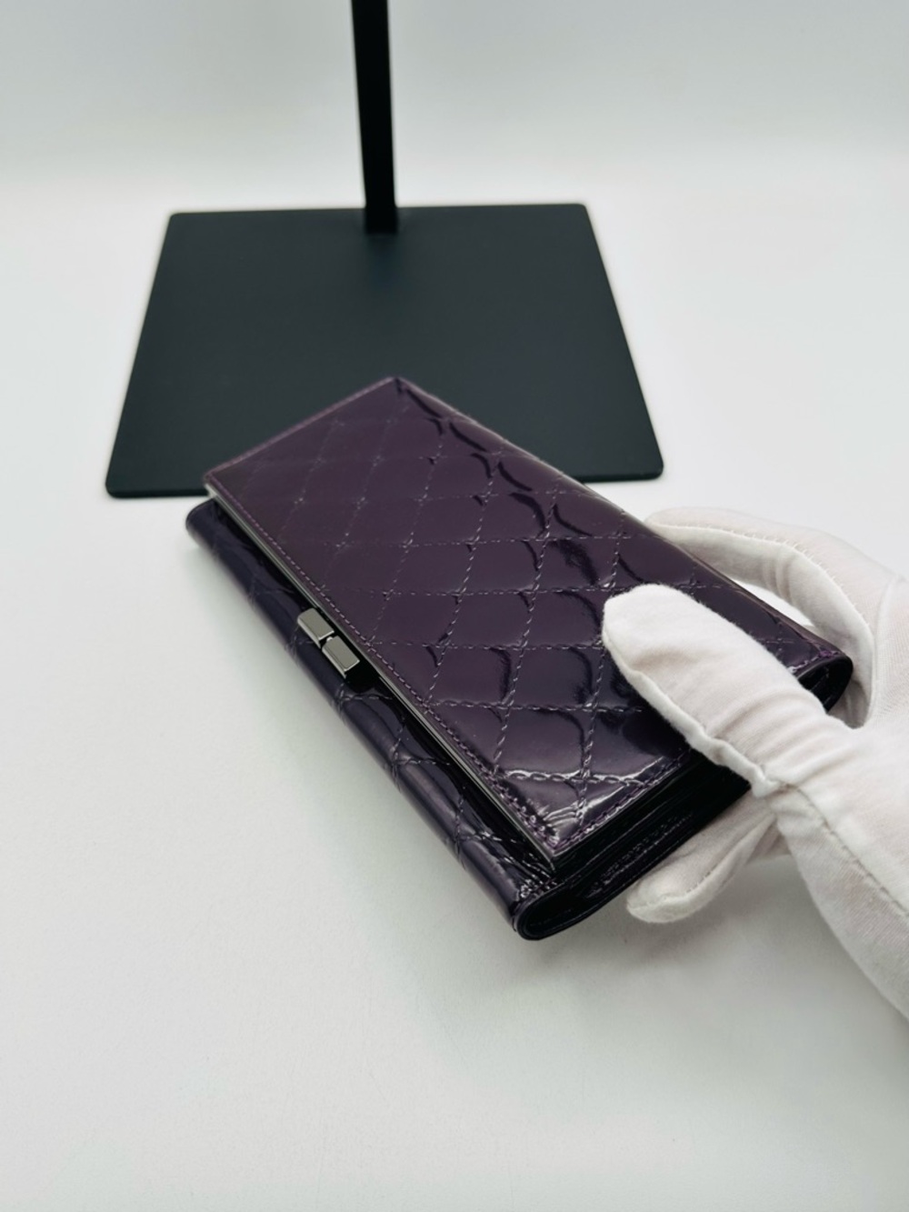 Burberry Quilted Patent Leather Wallet - Picture 2 of 12